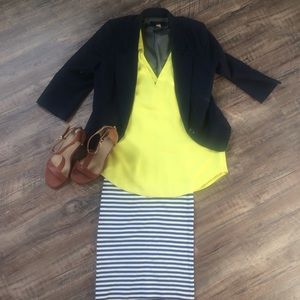 Madewell striped navy mini skirt XS